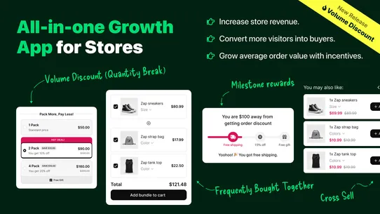 Zapio Fixed Bundles Upsell App screenshot