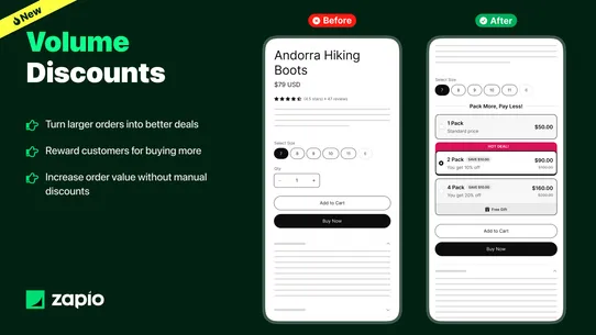 Zapio Fixed Bundles Upsell App screenshot