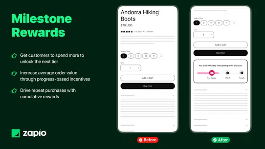 Zapio Fixed Bundles Upsell App screenshot