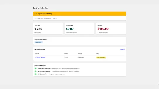 CertNode Reflex screenshot