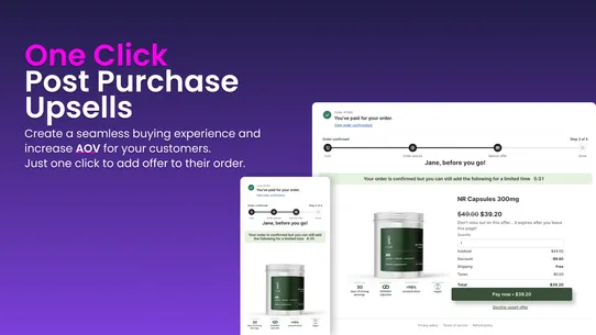BA Post Purchase Upsell screenshot