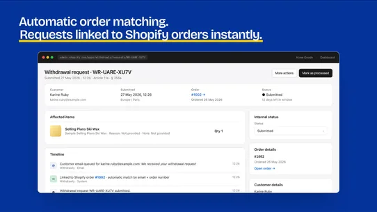 Withdrawly: EU Form &amp; Button screenshot
