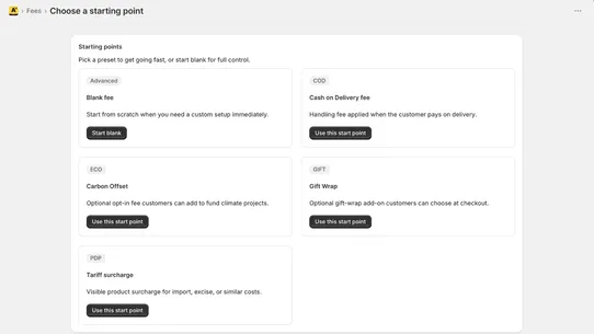 Avonix Tariffs &amp; Surcharges screenshot