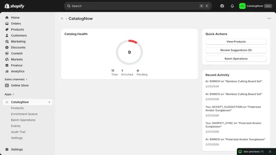 CatalogNow screenshot