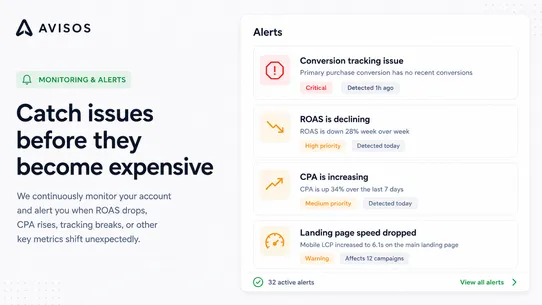 Avisos: Google Ads Audit screenshot