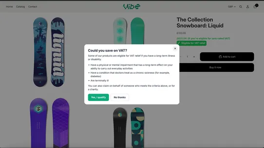 Vibe VAT Relief screenshot