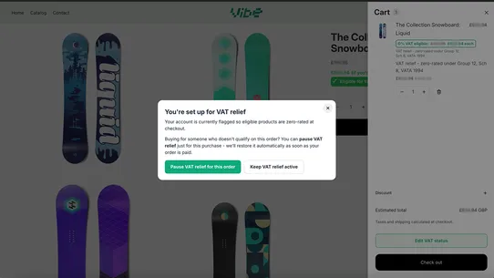 Vibe VAT Relief screenshot
