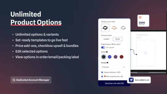 ∞ Product Options &amp; Customizer screenshot