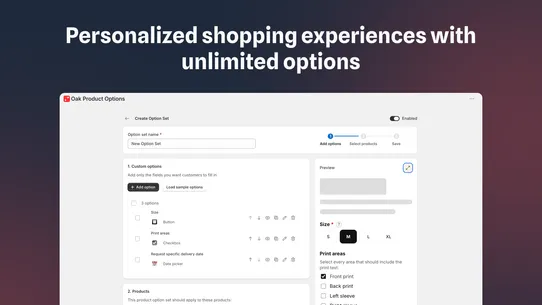 ∞ Product Options &amp; Customizer screenshot