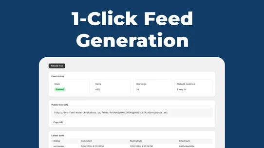 Merchant XML Feed Maker screenshot
