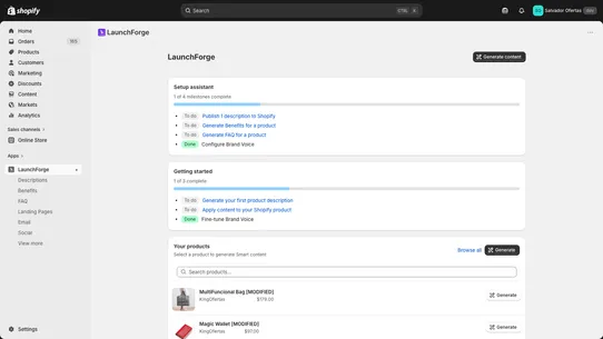 Launch Forge: Smart Copy &amp; SEO screenshot