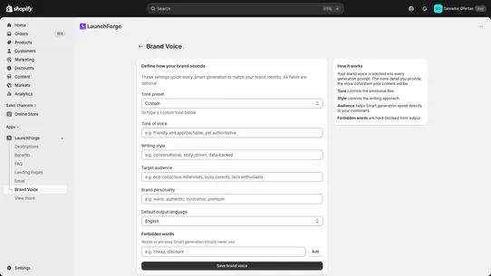Launch Forge: Smart Copy &amp; SEO screenshot