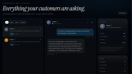 SolviaChat ‑ AI Chatbot screenshot