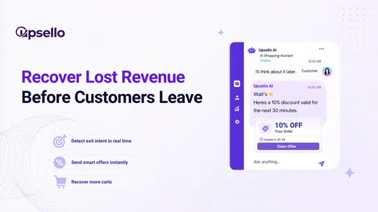 Upsello AI Sales Agent &amp; Chat screenshot