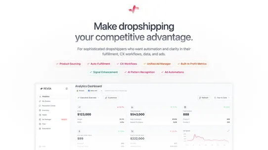 Revoa: Fulfillment + Analytics screenshot