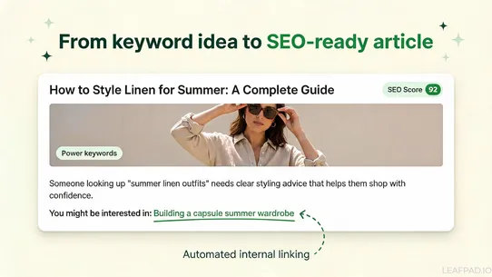 Leafpad AI SEO Blog Autopilot screenshot