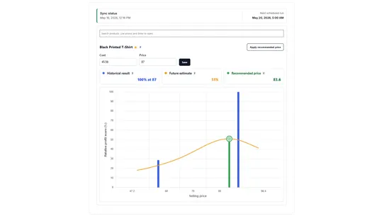 PriceCraft Graph screenshot