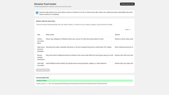 Decionis Rules &amp; Consistency screenshot