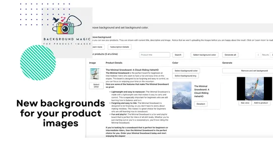 BackgroundMagic for Products screenshot