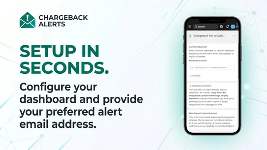 Chargeback Alerts screenshot
