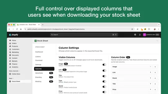 My Stock Sheet: Excel Products screenshot
