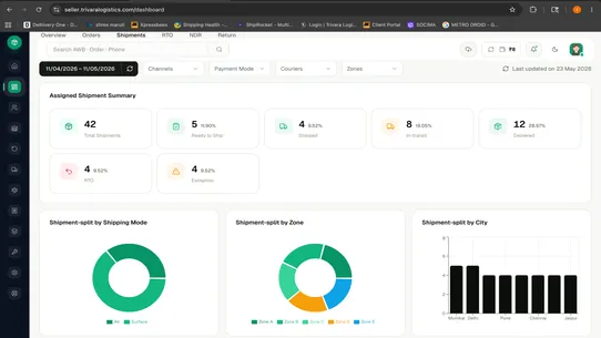 Trivara logistics screenshot