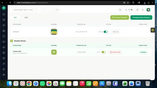 Trivara logistics screenshot