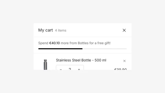 Cart Drawer ‑ Gifts &amp; Upsells screenshot
