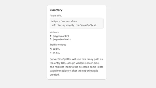 ServerSideSplitter ‑ A/B Test screenshot