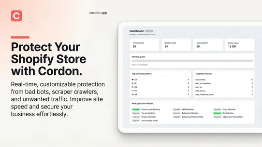 Cordon: VPN &amp; Country Blocker screenshot