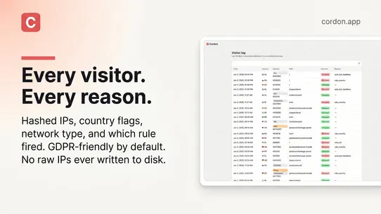Cordon: VPN &amp; Country Blocker screenshot