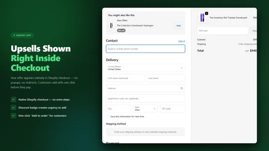 Checkout Order Booster: Upsell screenshot