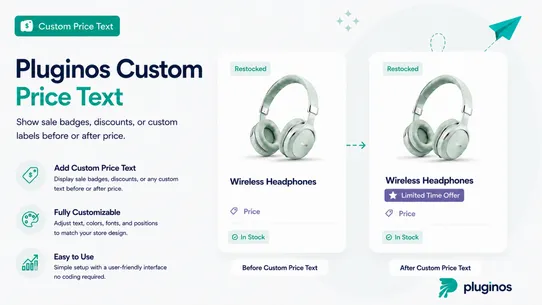 Pluginos Custom Price Text screenshot
