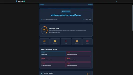 CockpitAI — AI Readiness Audit screenshot