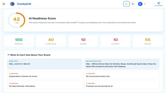 CockpitAI — AI Readiness Audit screenshot