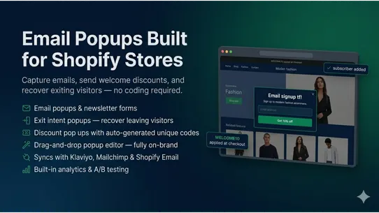 BA Email Popups &amp; Discount Pop screenshot