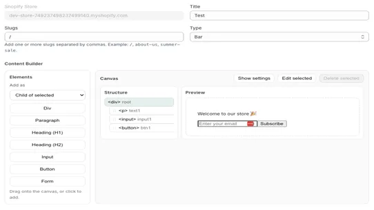 Popup Manager screenshot
