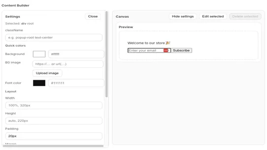 Popup Manager screenshot