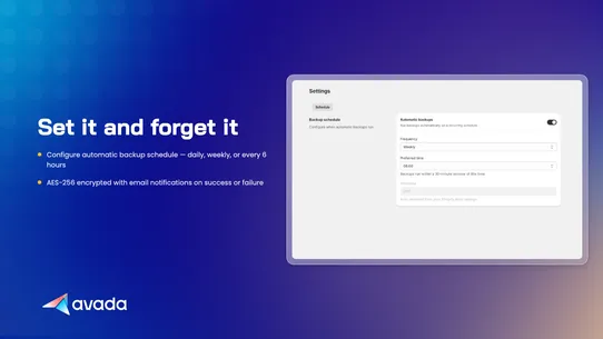 Avada Backups &amp; Restore screenshot