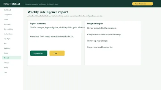 RivalWatch AI screenshot