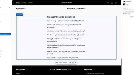 Cited: AI Search Visibility screenshot