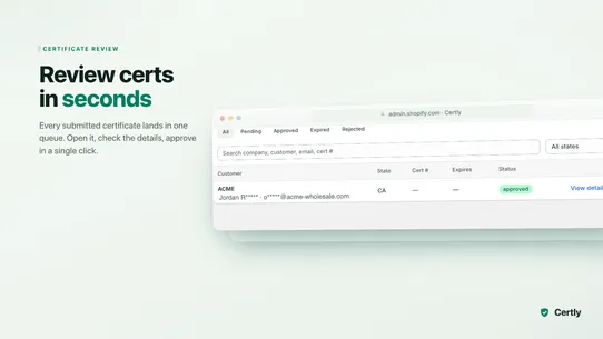 Certly — Resale &amp; Tax‑Exempt screenshot