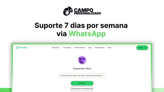 Campo Personalizado Empreender screenshot