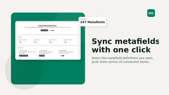 Fetch Metafield Sync screenshot