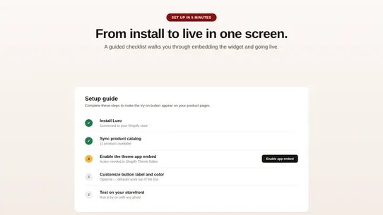 Luro: AI Virtual Try‑On screenshot