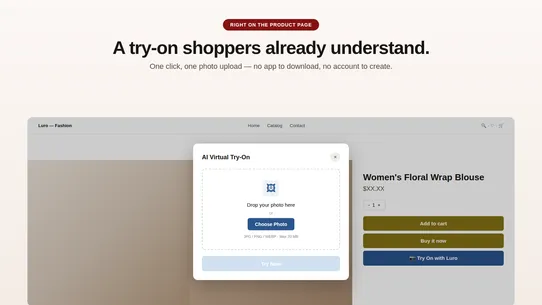 Luro: AI Virtual Try‑On screenshot
