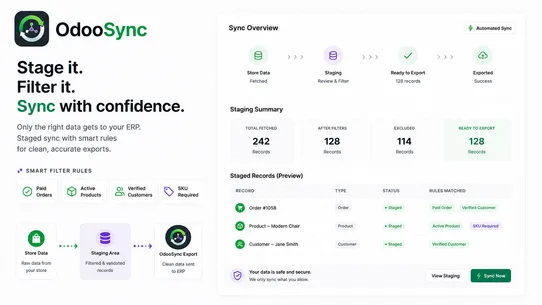 OdooSync ‑ Odoo ERP Sync screenshot