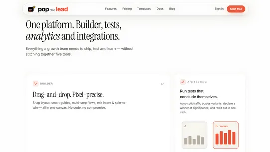 Popthelead screenshot