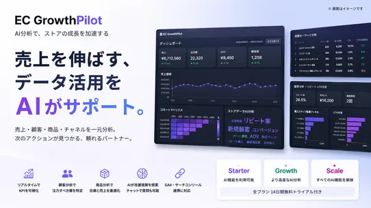 EC GrowthPilot｜AI分析・売上・顧客・KPI screenshot