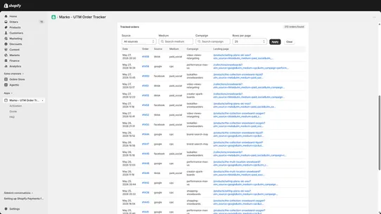 Marko ‑ UTM Order Tracker screenshot